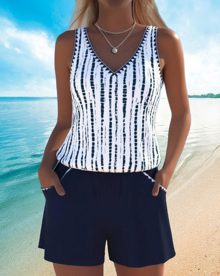 Moda Lusitana - Ensemble de Tankini au Look Décontracté