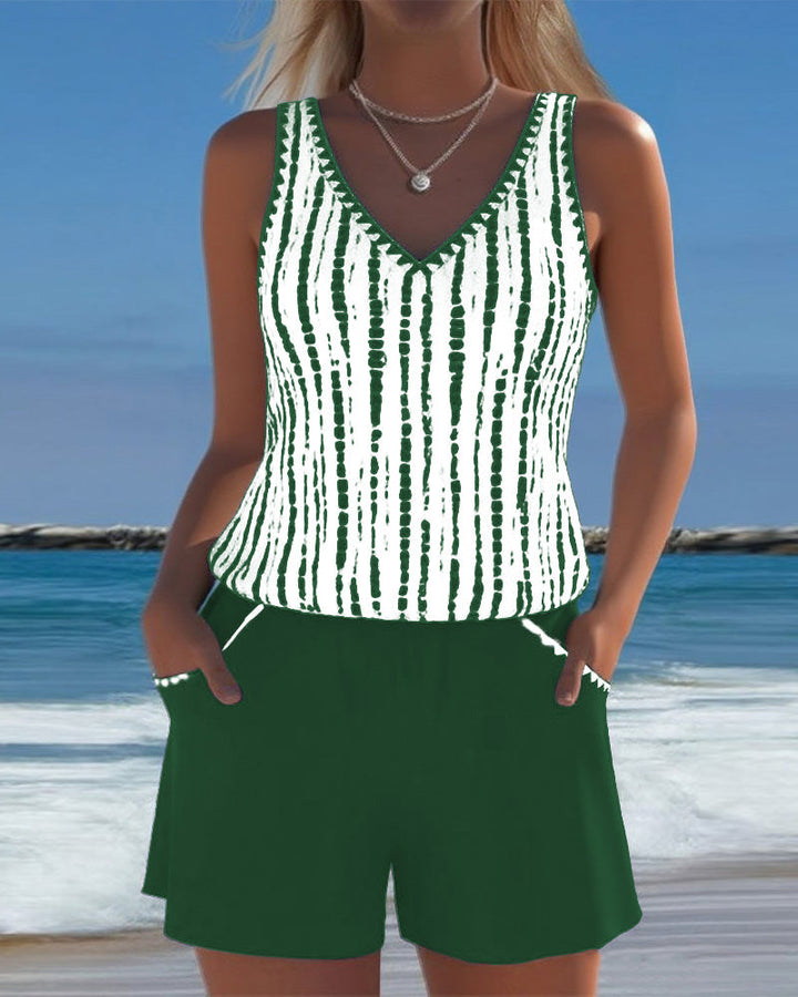 Moda Lusitana - Ensemble de Tankini au Look Décontracté