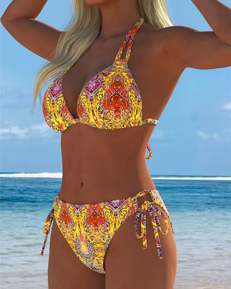 Moda Lusitana - Biquíni Imprimé à Décolleté Halter