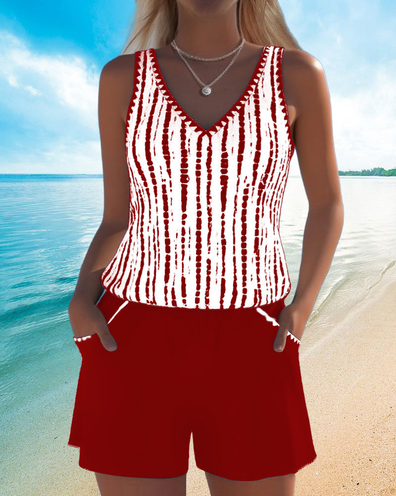 Moda Lusitana - Ensemble de Tankini au Look Décontracté