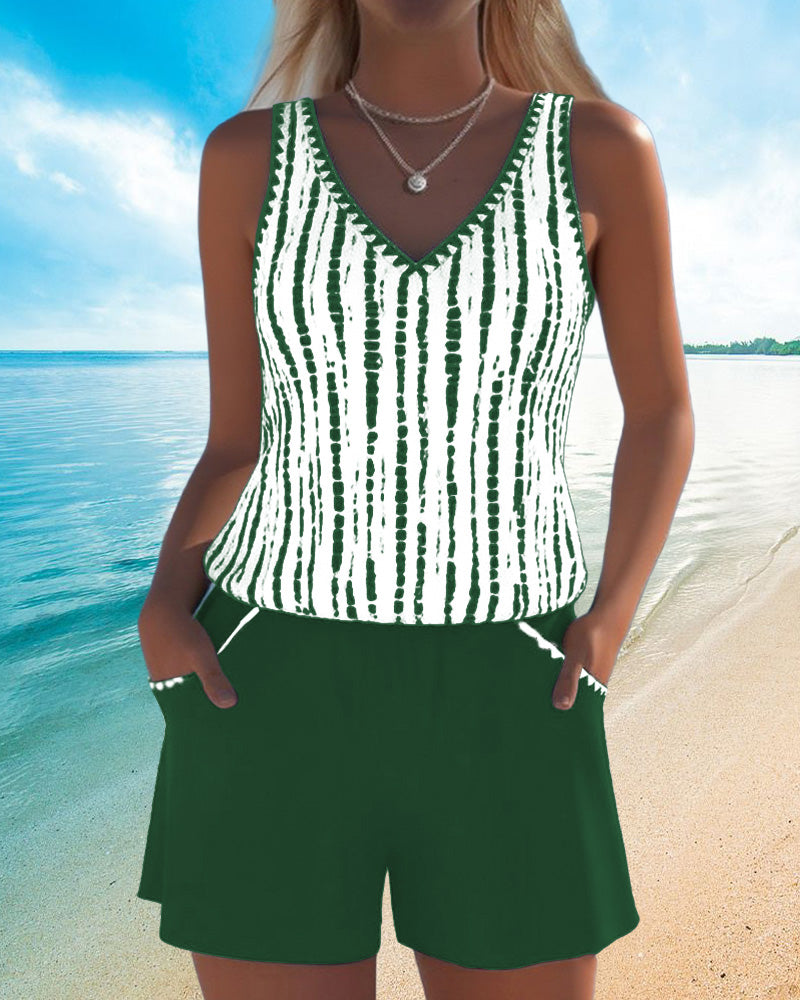 Moda Lusitana - Ensemble de Tankini au Look Décontracté