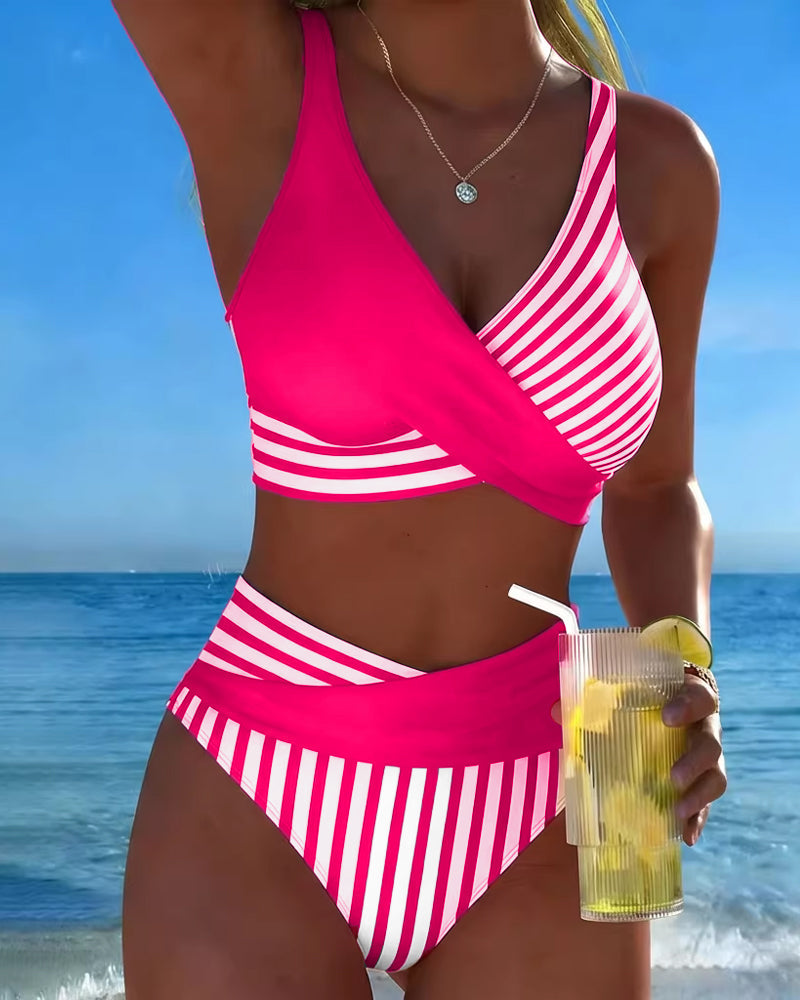 Moda Lusitana - Maillot de Bain Élégant à Rayures