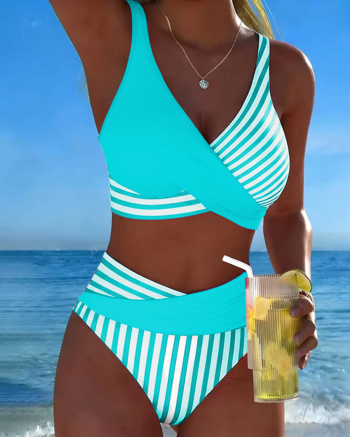 Moda Lusitana - Maillot de Bain Élégant à Rayures