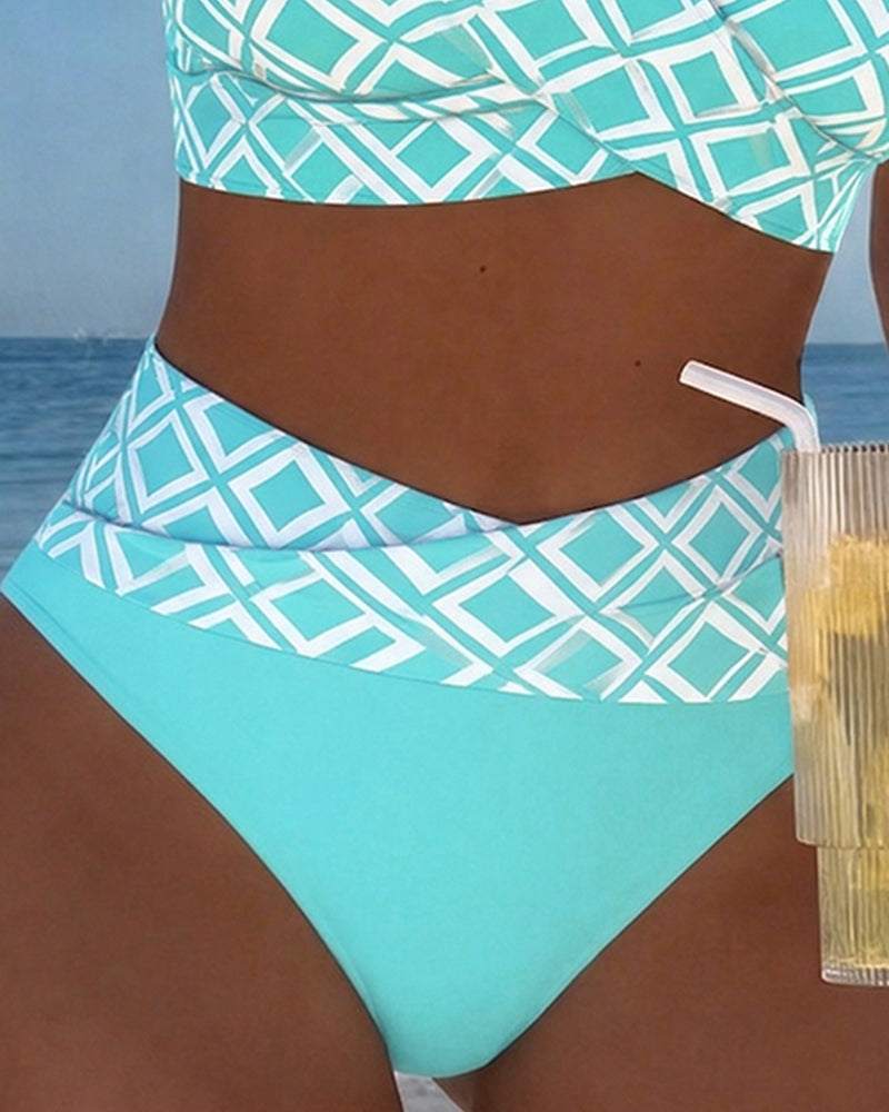 Moda Lusitana - Hauts Imprimés de Bikini à Taille Élevée