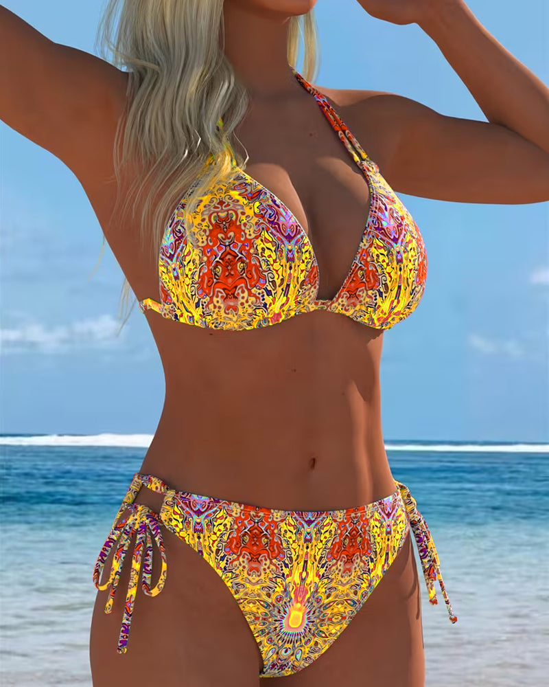 Moda Lusitana - Biquíni Imprimé à Décolleté Halter