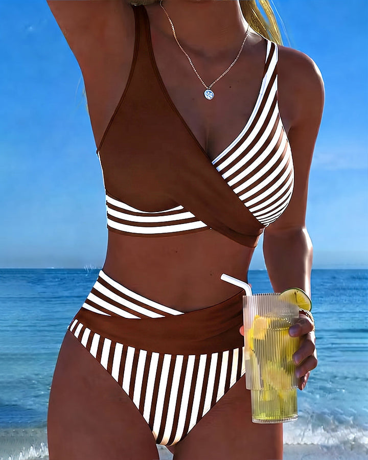 Moda Lusitana - Maillot de Bain Élégant à Rayures