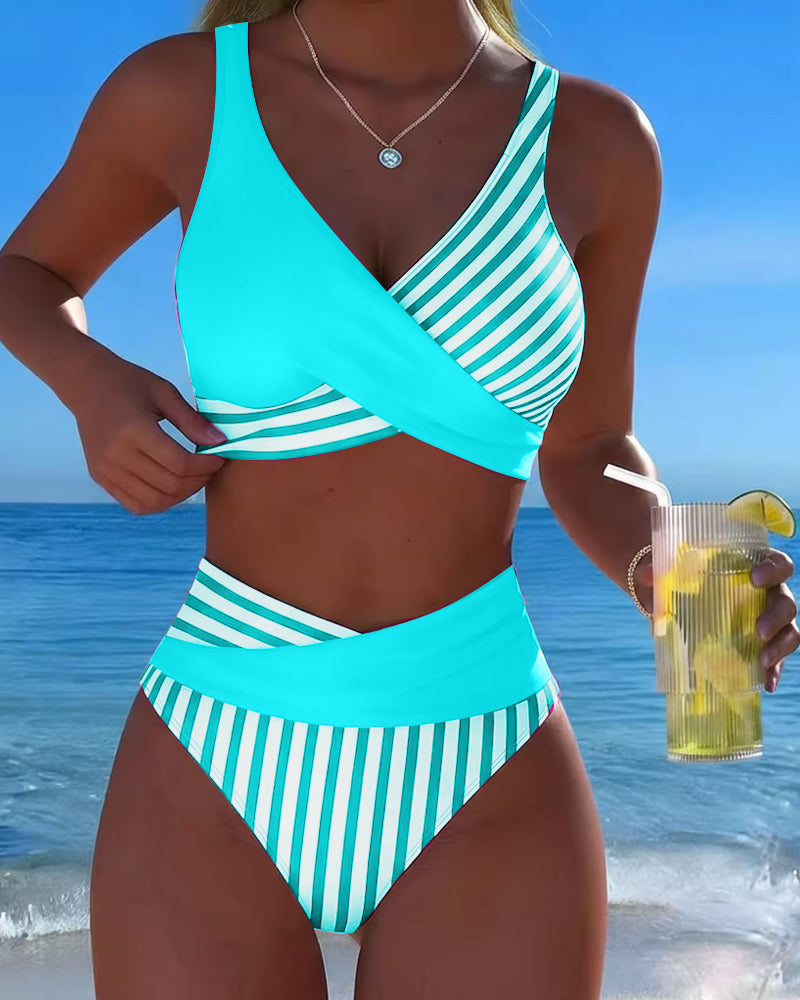 Moda Lusitana - Maillot de Bain Élégant à Rayures