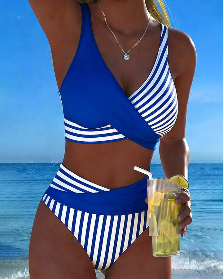 Moda Lusitana - Maillot de Bain Élégant à Rayures