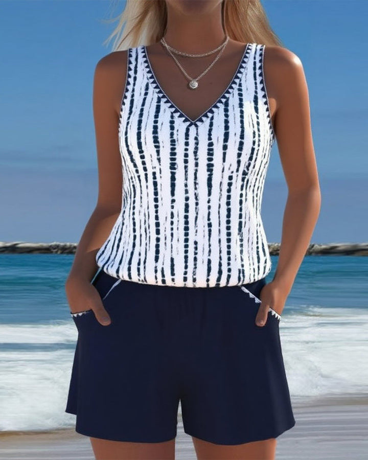 Moda Lusitana - Ensemble de Tankini au Look Décontracté