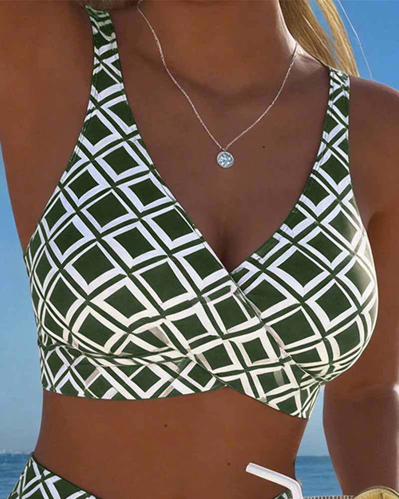 Moda Lusitana - Hauts Imprimés de Bikini à Taille Élevée