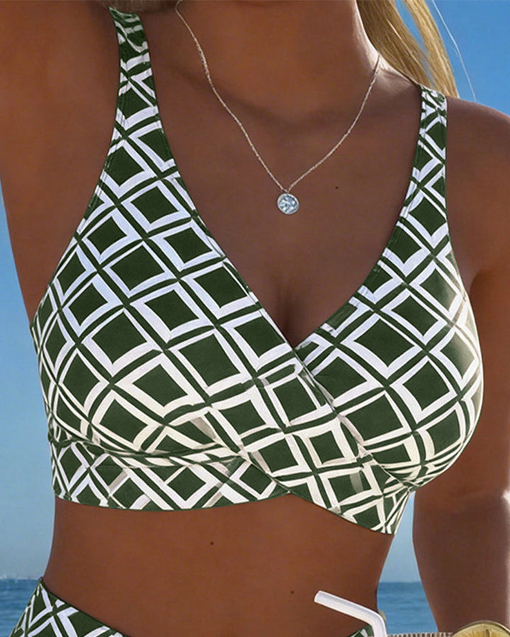 Moda Lusitana - Hauts Imprimés de Bikini à Taille Élevée