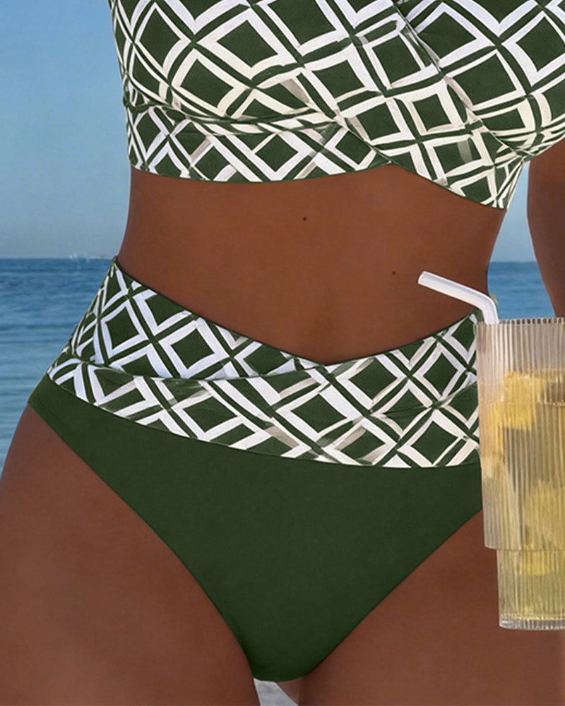 Moda Lusitana - Hauts Imprimés de Bikini à Taille Élevée