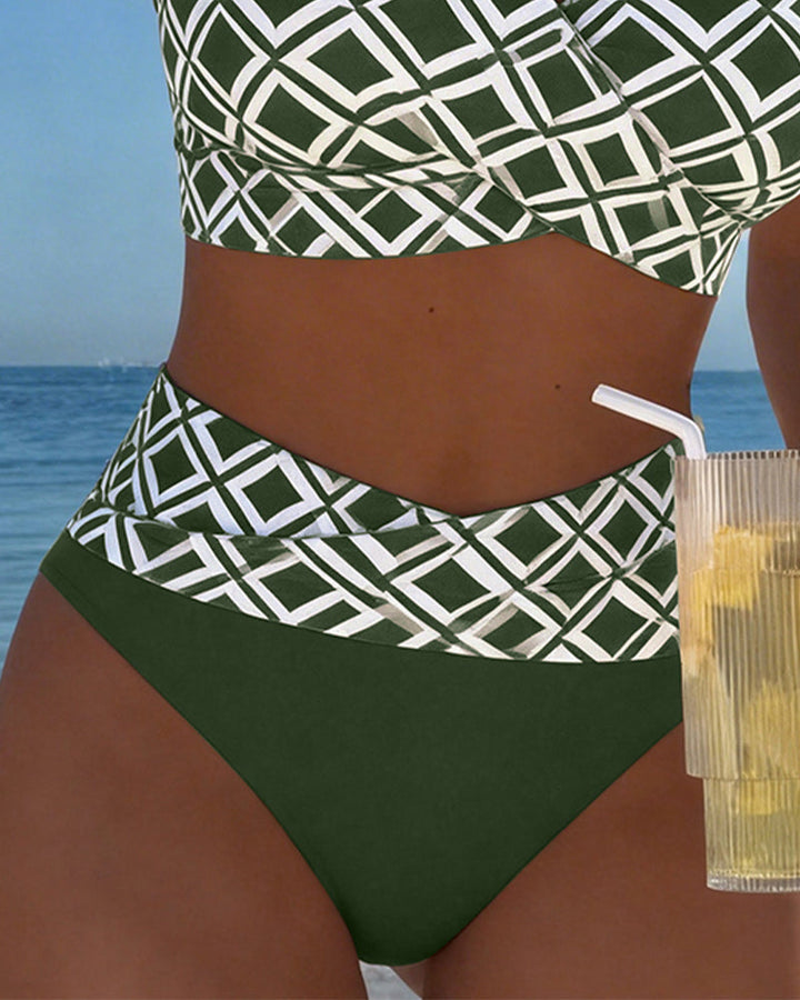 Moda Lusitana - Hauts Imprimés de Bikini à Taille Élevée