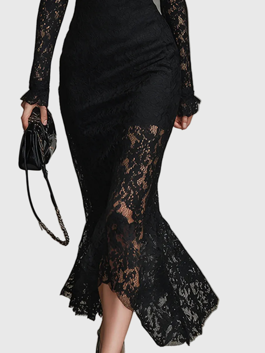 Monica | Long Flowing Dress with Embroidery