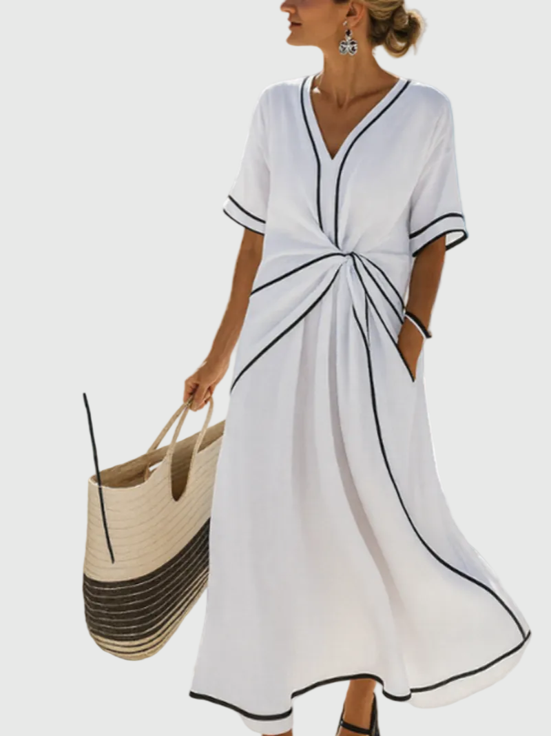 Hélène | Draped Maxi Dress