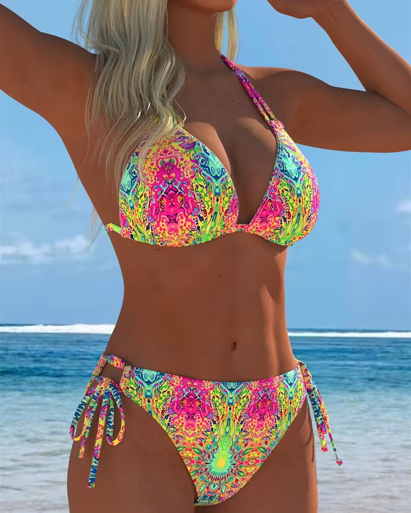 Moda Lusitana - Biquíni Imprimé à Décolleté Halter