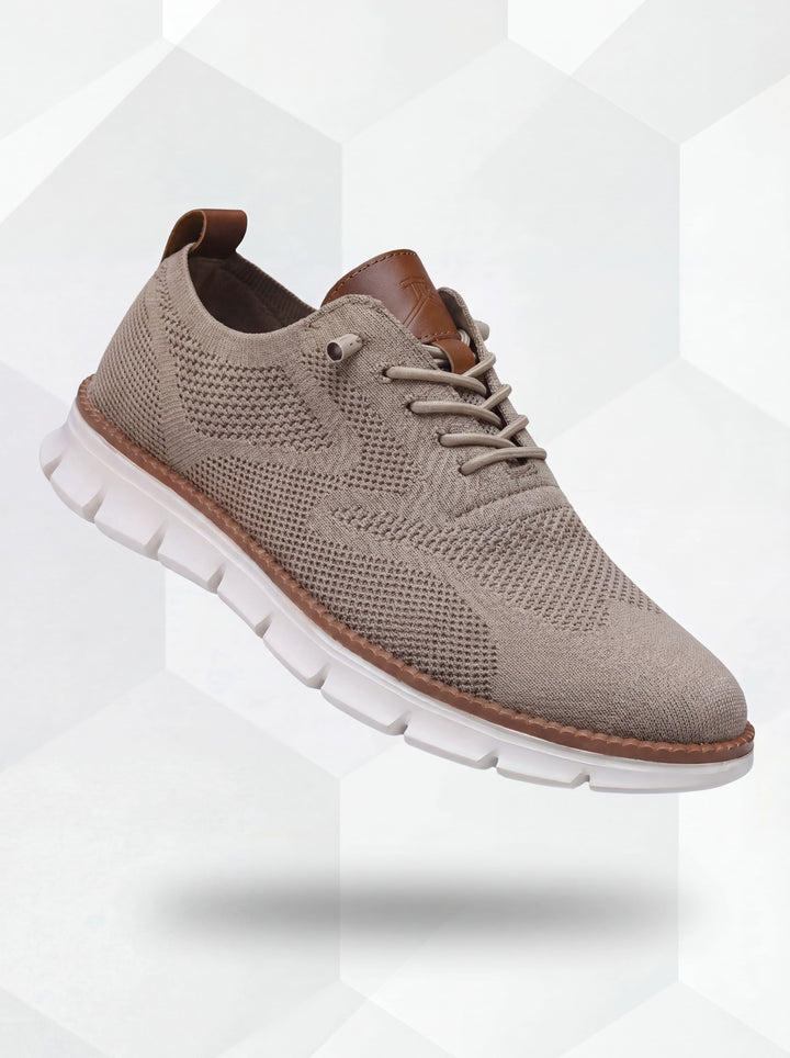 Chaussures Ultra-Confort Respirantes : Kaki-Blanc