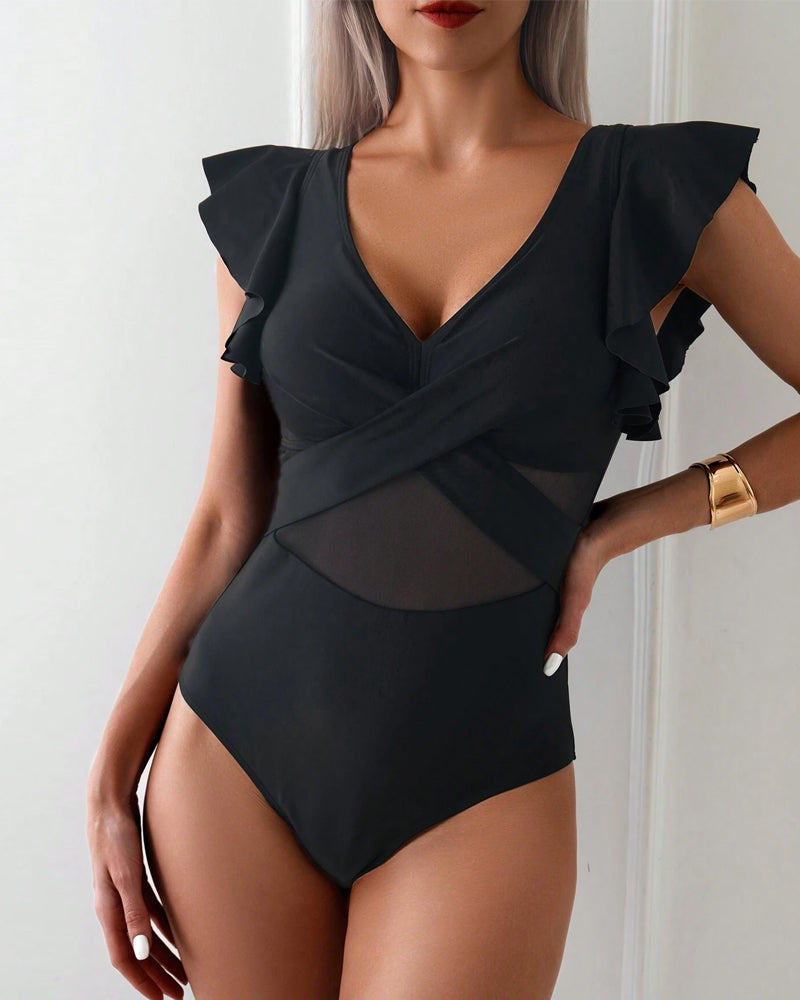Moda Lusitana - Maillot Chic avec Détails Découpés