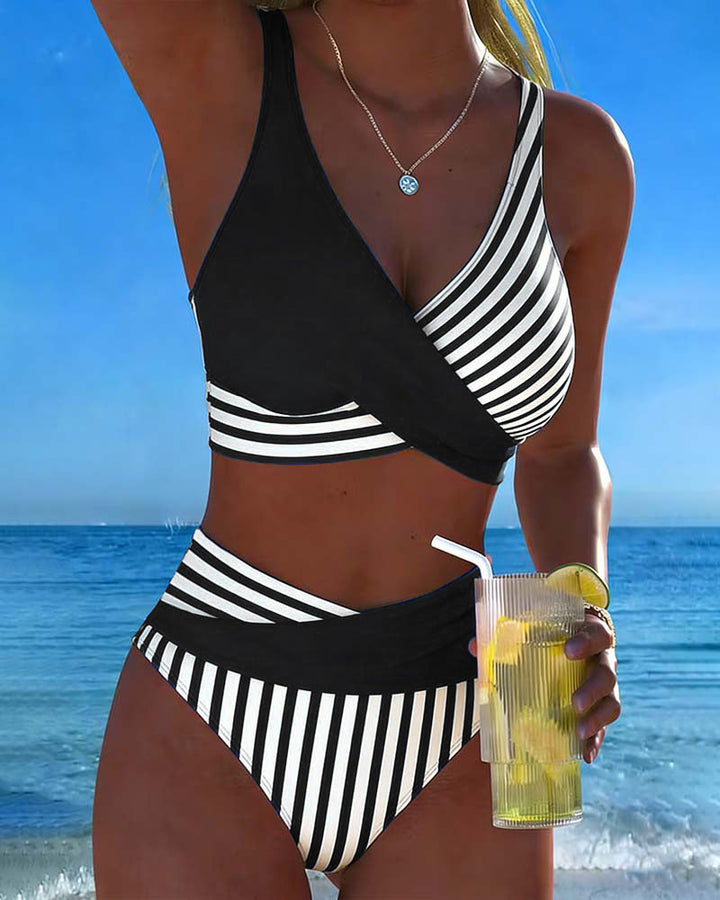 Moda Lusitana - Maillot de Bain Élégant à Rayures