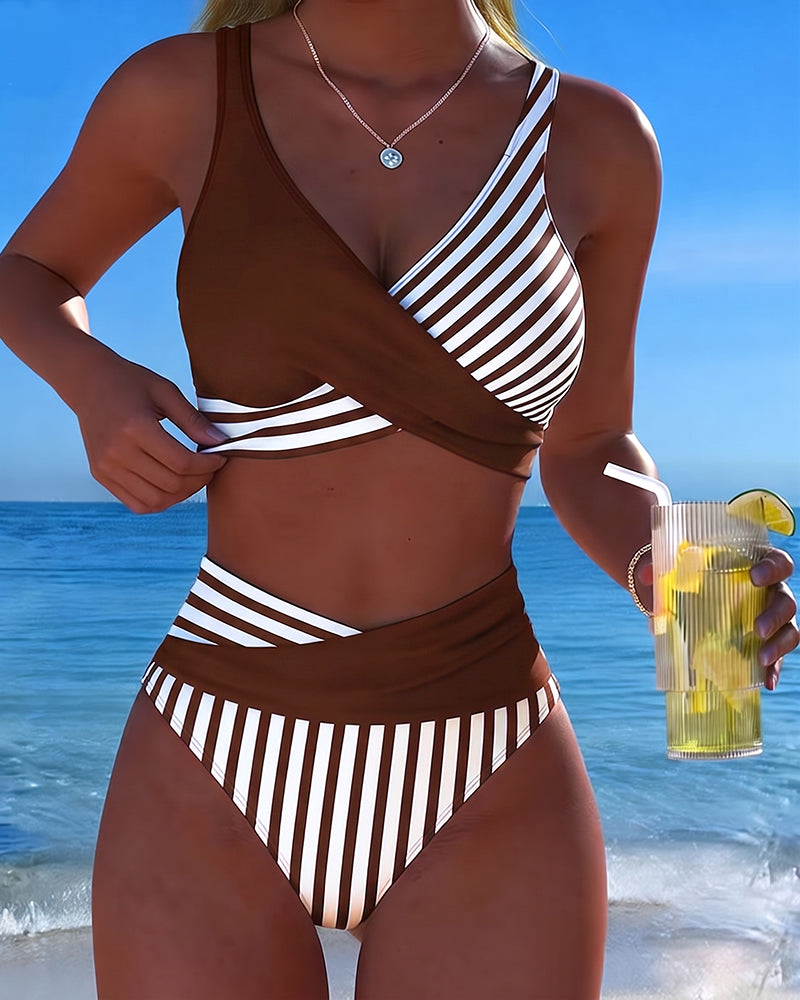 Moda Lusitana - Maillot de Bain Élégant à Rayures